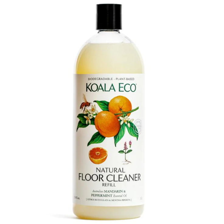 Natural Floor Cleaner Mandarin & Peppermint 1Ltr-Koala Eco-Tallow &amp; Tide